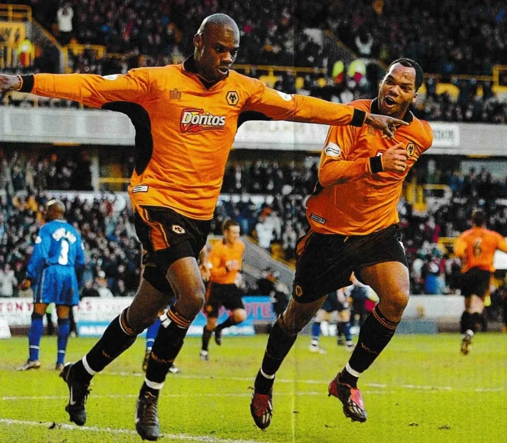 George Ndah with Joleon Lescott